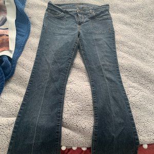 Vintage Dark Denim Low-Waisted Jeans